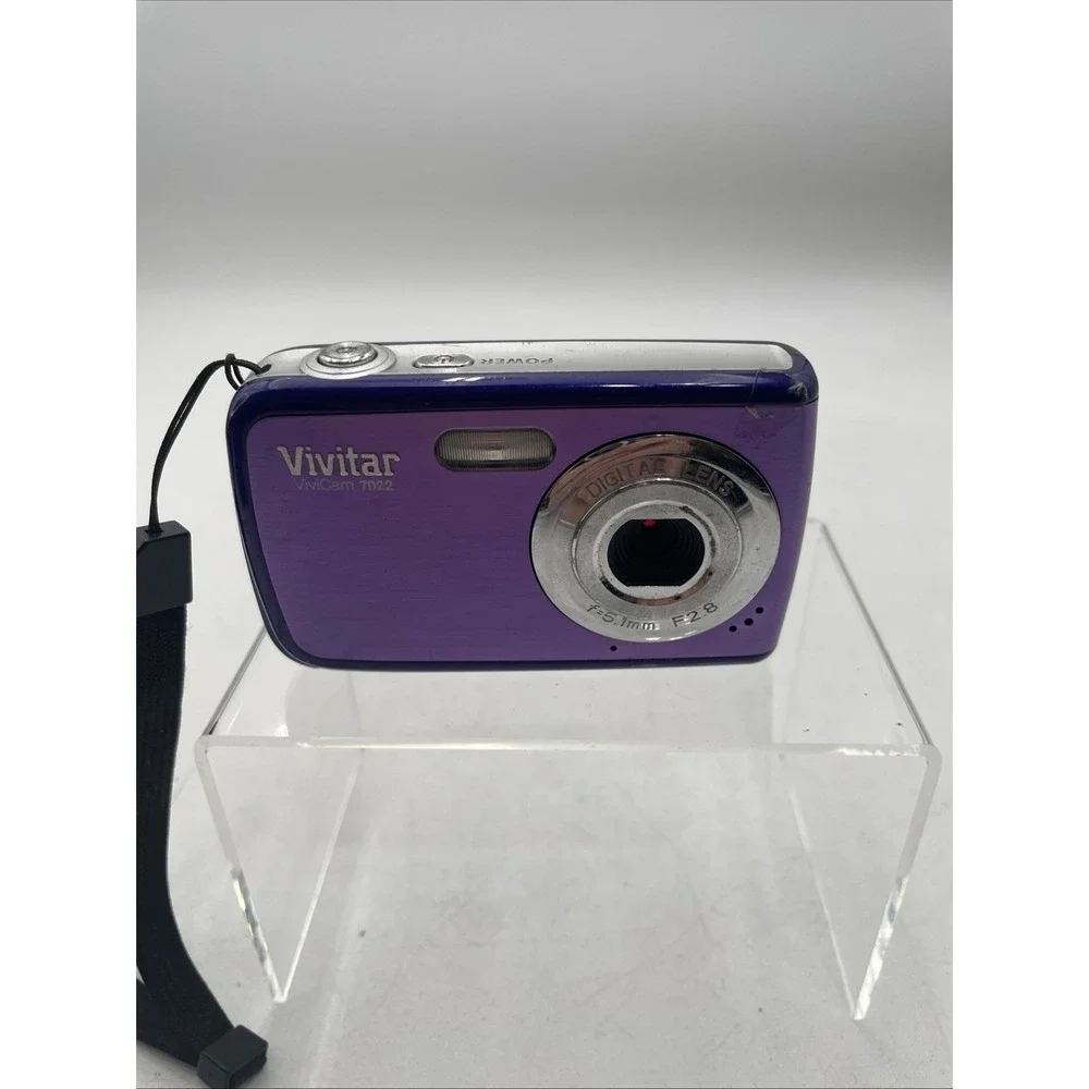 Vivitar ViviCam 7022 Digital Camera 7.1MP 4x Zoom+Battery+SD Card-TESTED